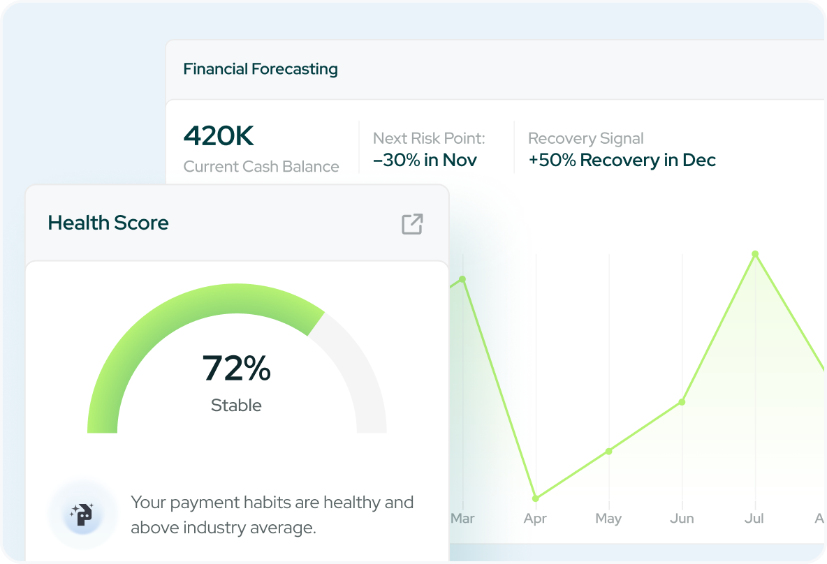 Cash flow forecasting view